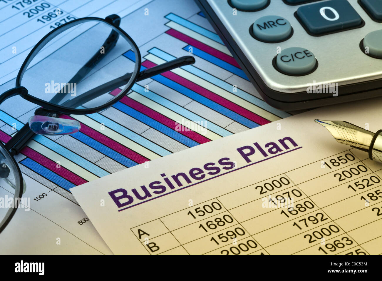 Piano di attività commerciale business plan Startup esistenza fondatore di un nuovo business esistenza fondazione stanziamenti di finanziamento Foto Stock