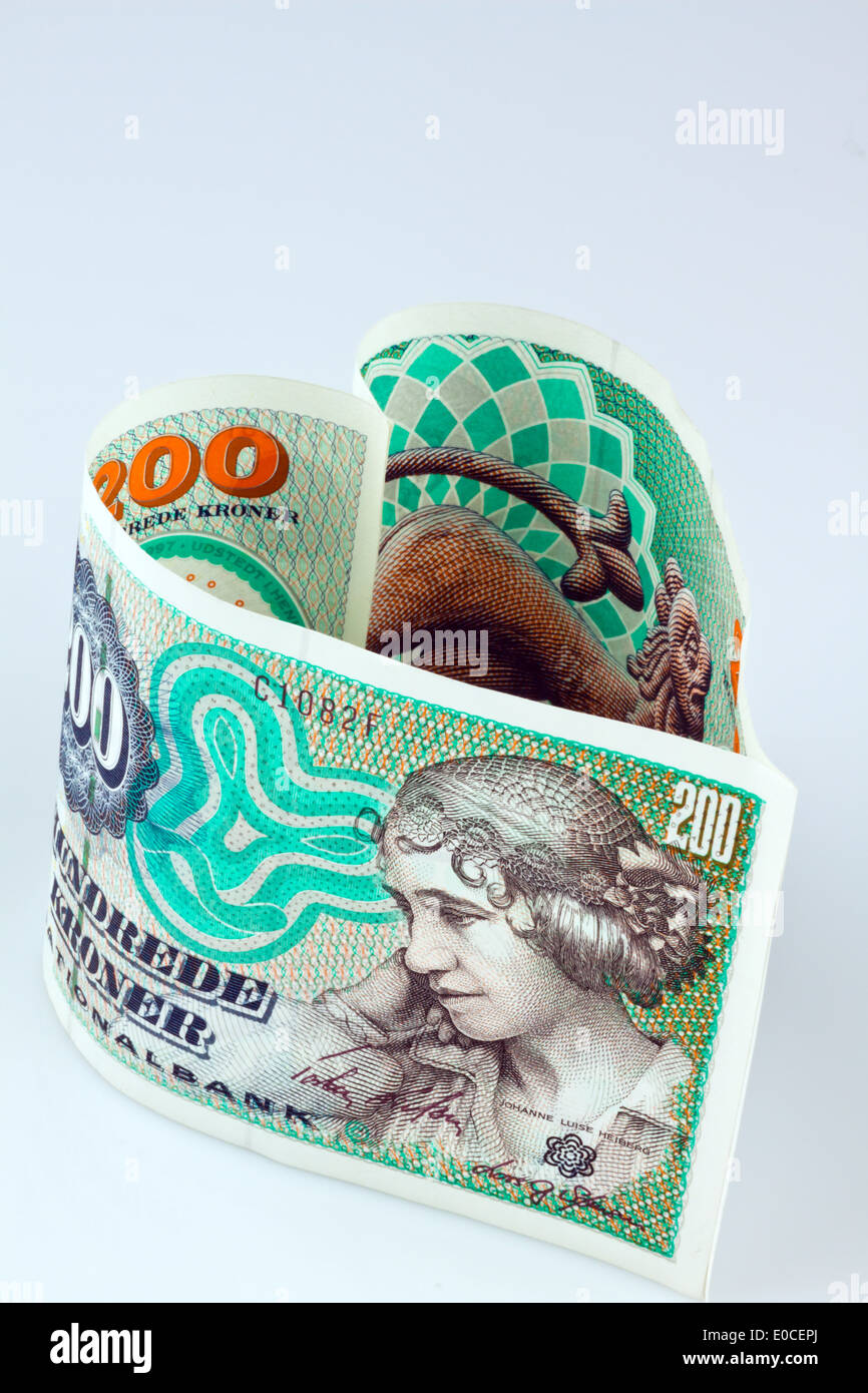Corone danesi. La valuta da Danimarca Foto Stock