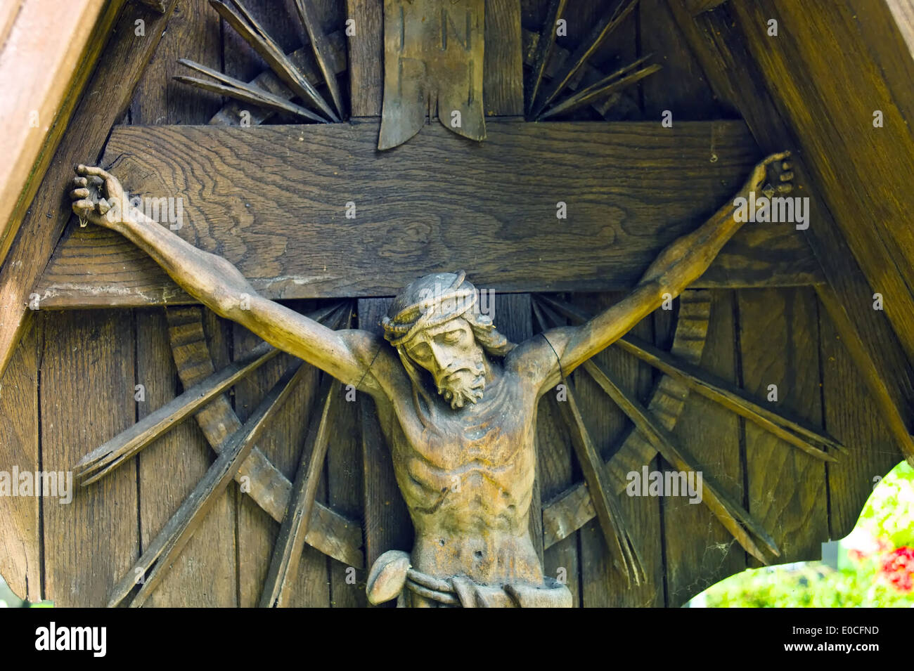 La crocifissione di Gesù Cristo sulla croce di una tomba, Die