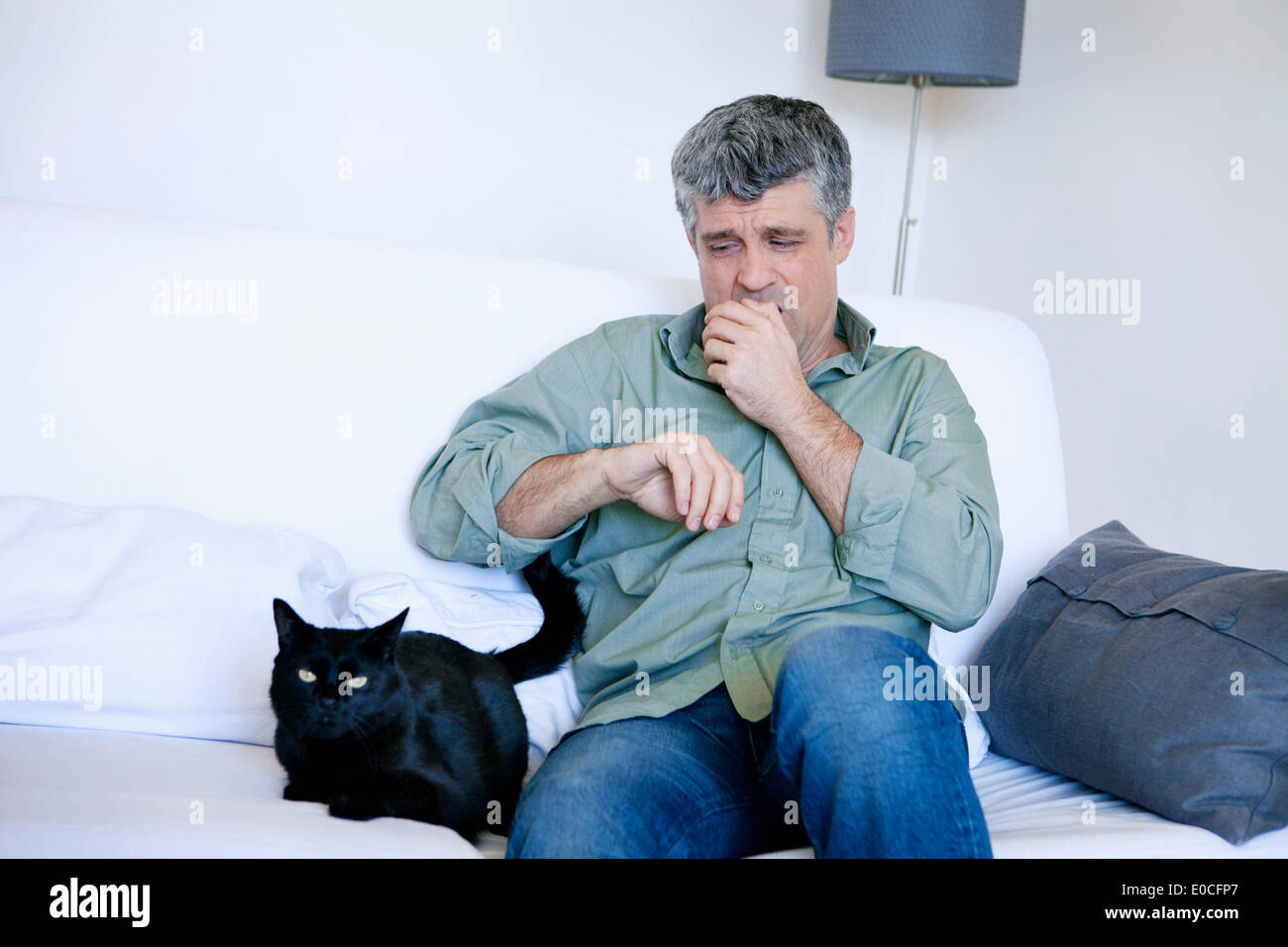 Allergia, uomo Foto Stock