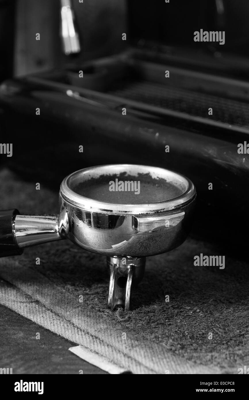 Processo di preparazione di caffè Foto Stock