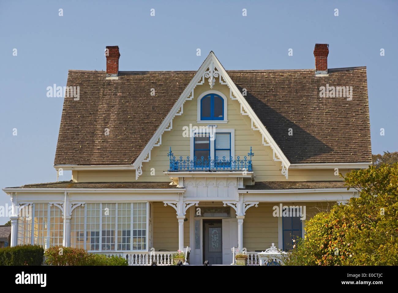 Casa in legno a Mendocino, in California, Stati Uniti d'America, America Foto Stock