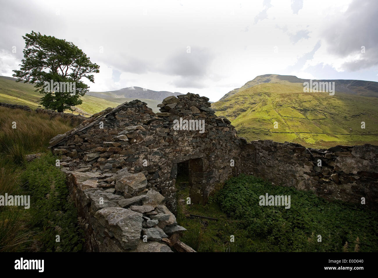 La montagna Snowdon, Snowdonia National Park nelle vicinanze Llanberis, il Galles del Nord, Gran Bretagna, Europa Foto Stock