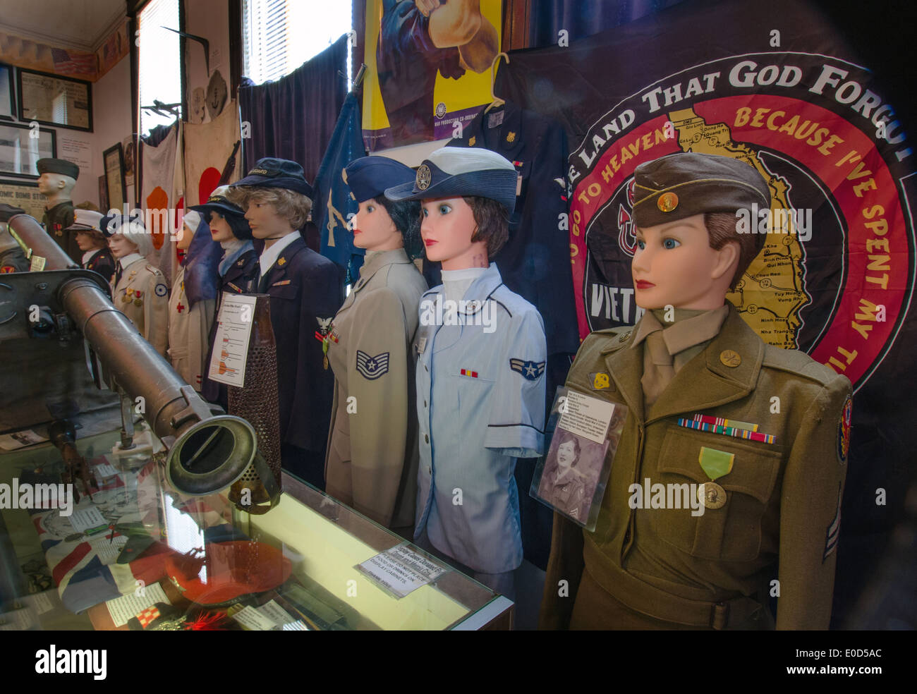 Un esposizione di servicewomen militare nel percorso 66 Hall of Fame e il museo in Pontiac, Illinois Foto Stock