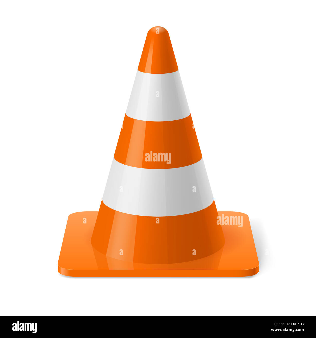 Bianco e arancione cono stradale. Segnale di sicurezza utilizzate per  prevenire incidenti durante la costruzione di strade Foto stock - Alamy