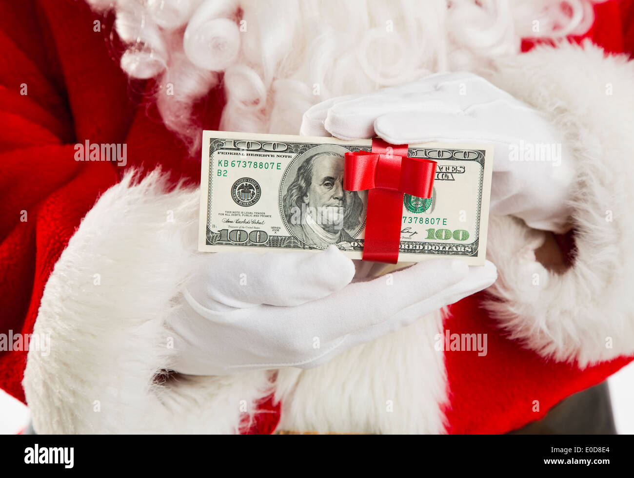 La sezione centrale della Santa azienda della carta moneta legate con nastro Foto Stock