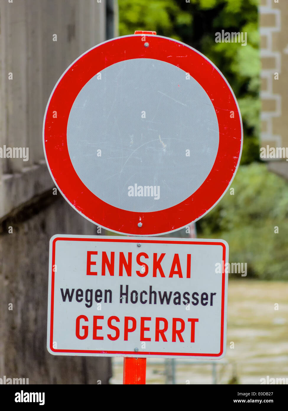 L'acqua alta in 2013 a Steyr, ? Sterreich. ? ? ? Berflutungen e ? ? ? Berschwemmungen, Hochwasser 2013 a Steyr, ÷sterreich. "B Foto Stock
