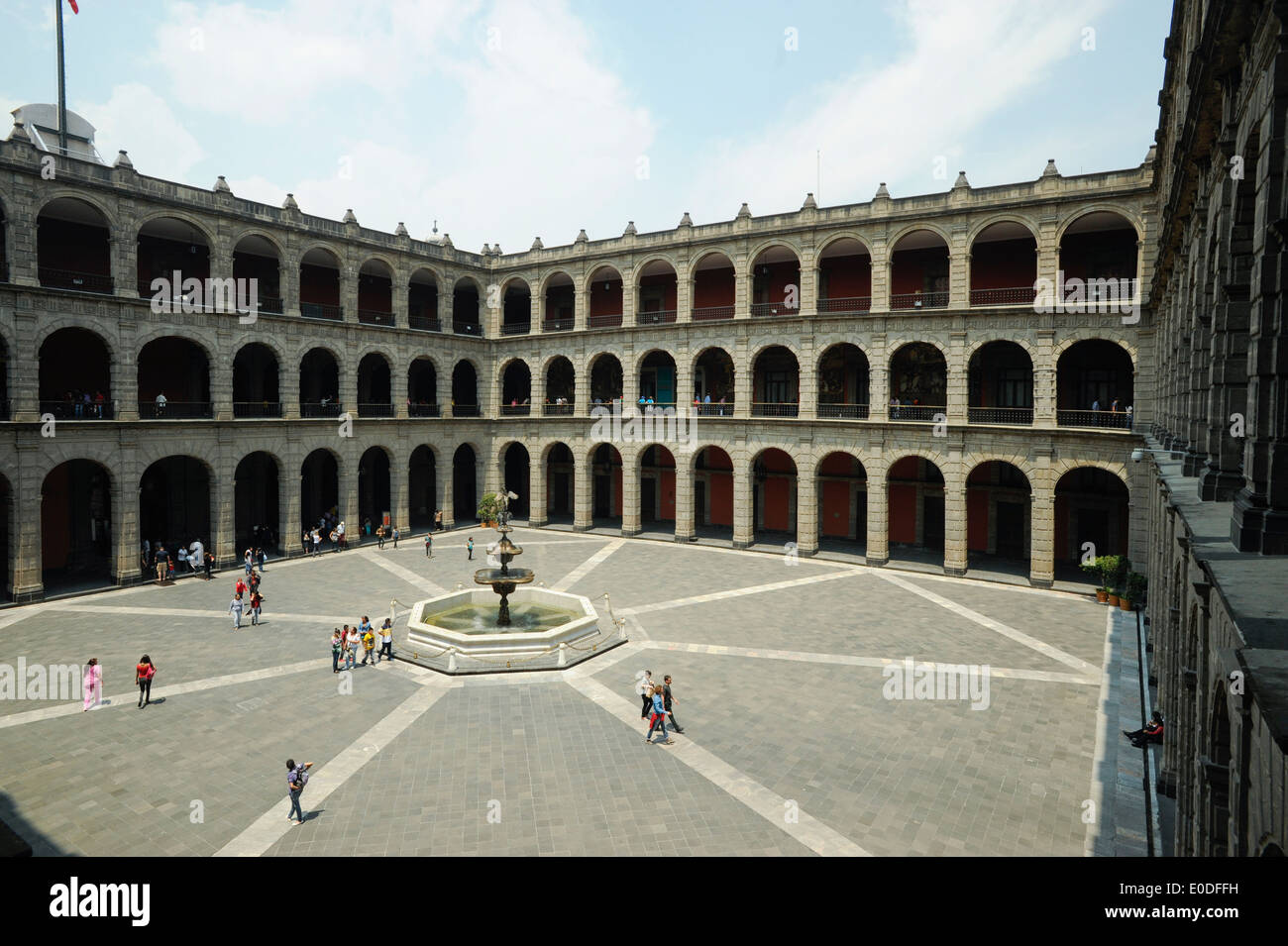 Il palazzo nazionale cortile, Città del Messico, Messico Foto Stock