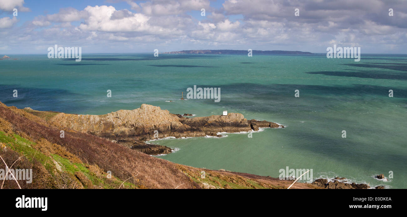 Vista del punto di Jerbourg a Guernsey Isole del Canale Foto Stock