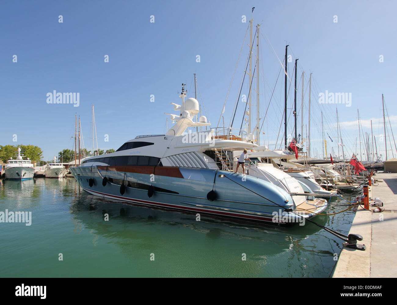 Combinate - Palma Boat Show 2014 / Palma Superyacht Show 2014 - Anteprima immagini - linea di superyacht fino + alcune pre Visualizza pulizia - Pa Foto Stock
