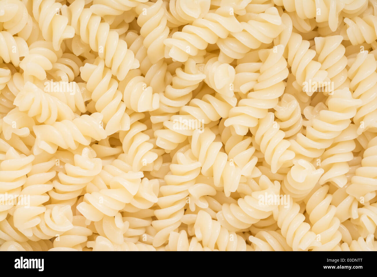 Cotto italiano conformata a spirale Pasta Close Up Foto Stock