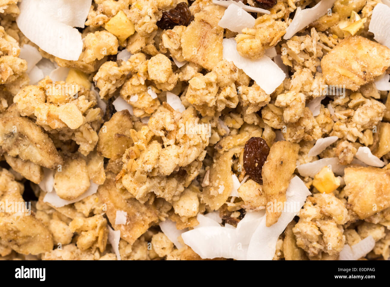 Pila di muesli Close Up Foto Stock