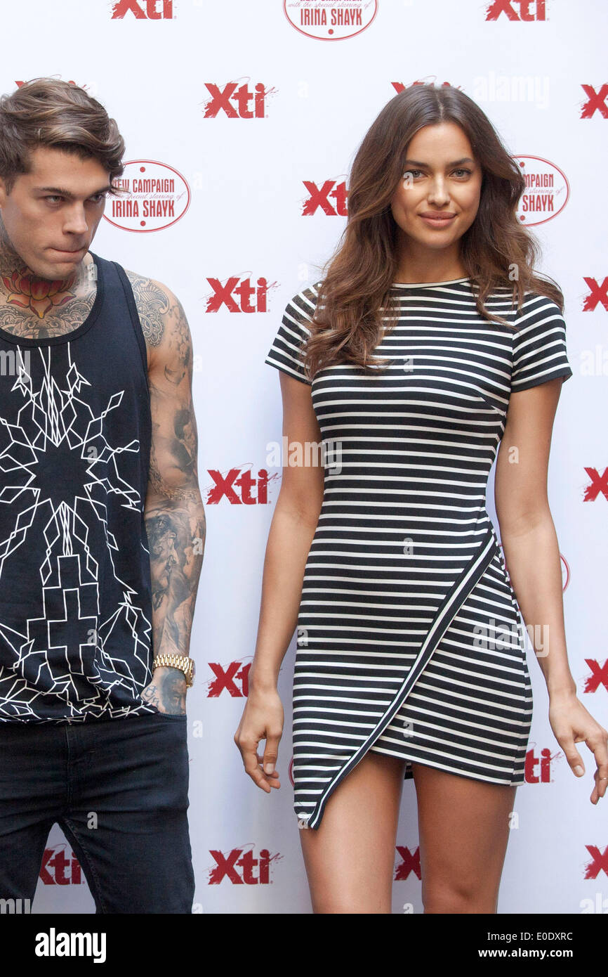 Madrid, Spagna. 09 Maggio, 2014. Stephen James e Irina Shayk assistere alla presentazione della nuova Xti calzatura raccolta presso Hospes Hotel il 9 maggio 2014 a Madrid, Spagna Credito: dpa picture alliance/Alamy Live News Foto Stock