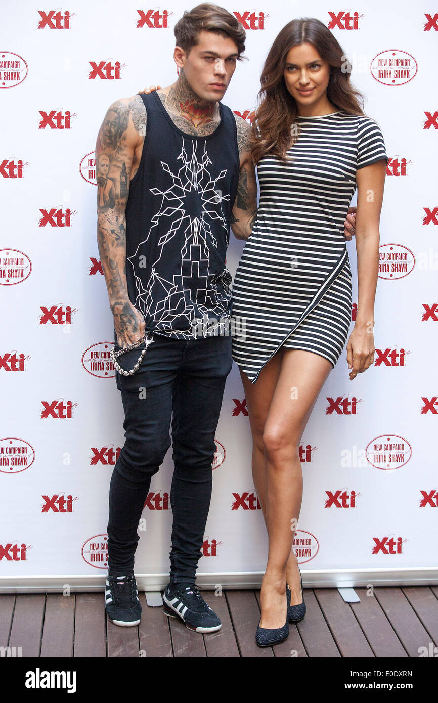 Madrid, Spagna. 09 Maggio, 2014. Stephen James e Irina Shayk assistere alla presentazione della nuova Xti calzatura raccolta presso Hospes Hotel il 9 maggio 2014 a Madrid, Spagna Credito: dpa picture alliance/Alamy Live News Foto Stock