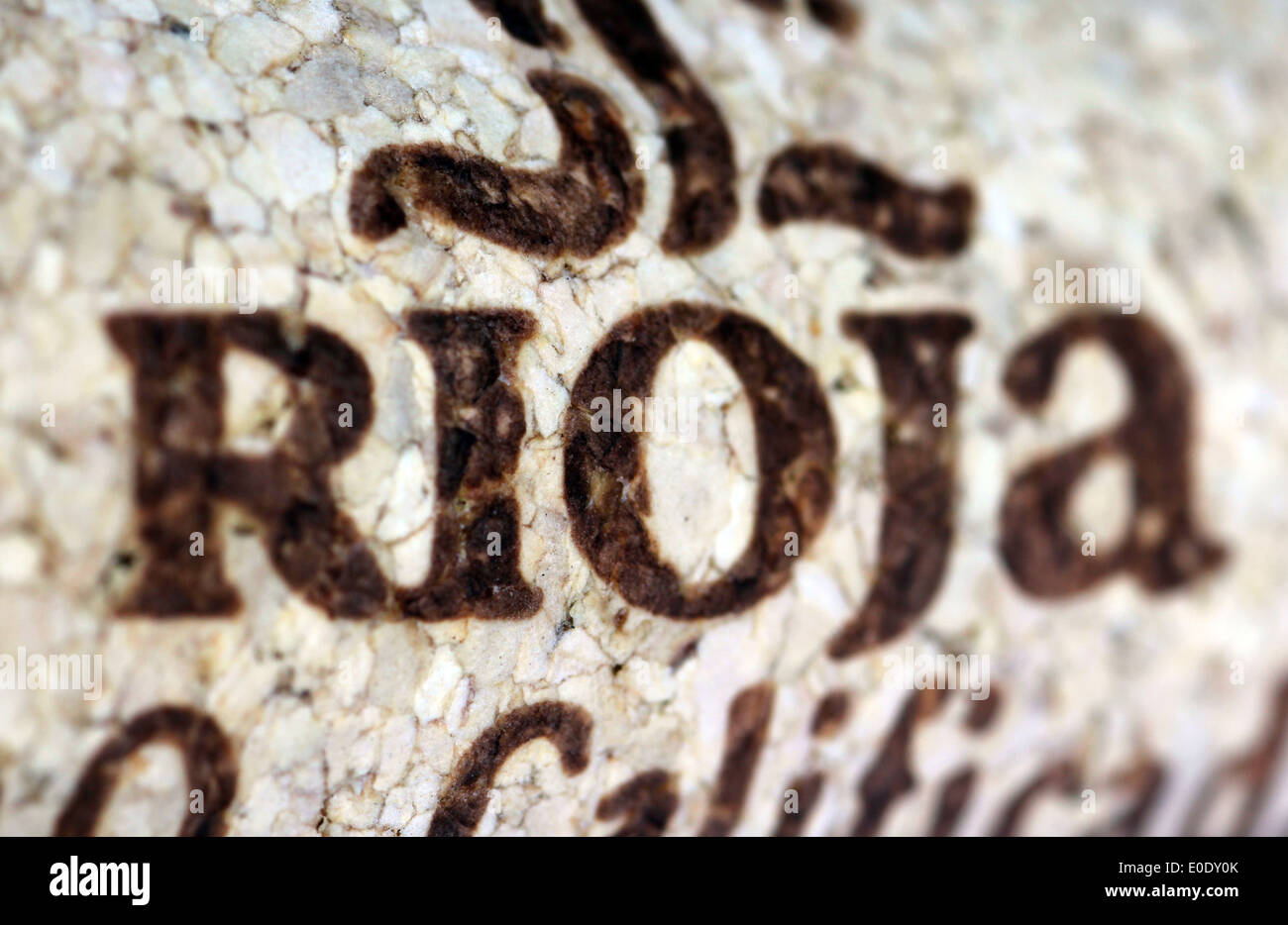 Rioja timbro logo sul tappo per bottiglia di vino Foto Stock