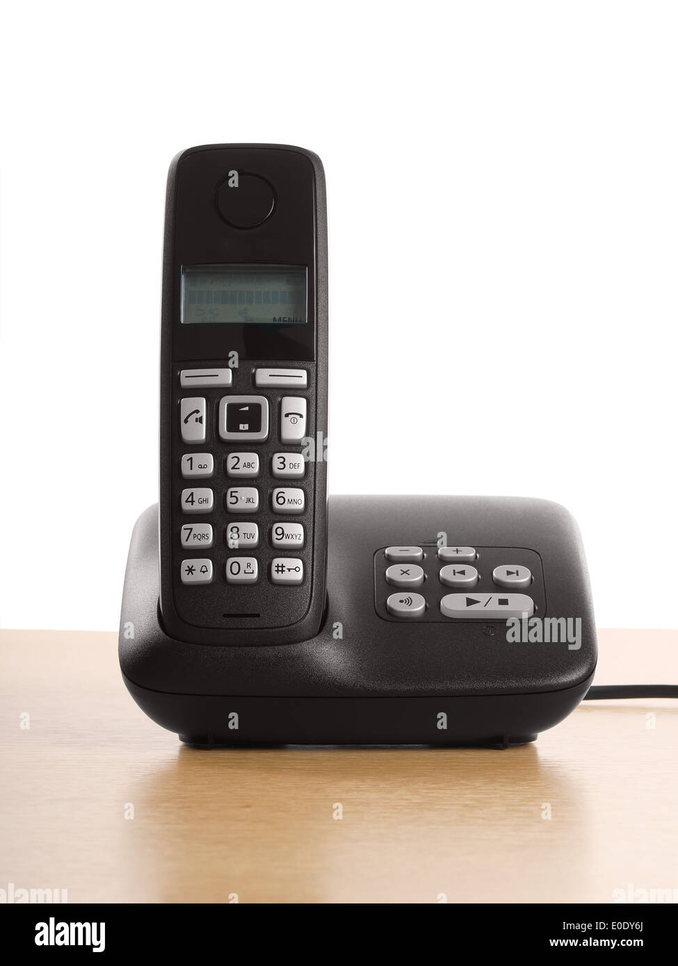 Telefono DECT con la stazione di base e segreteria telefonica Foto Stock