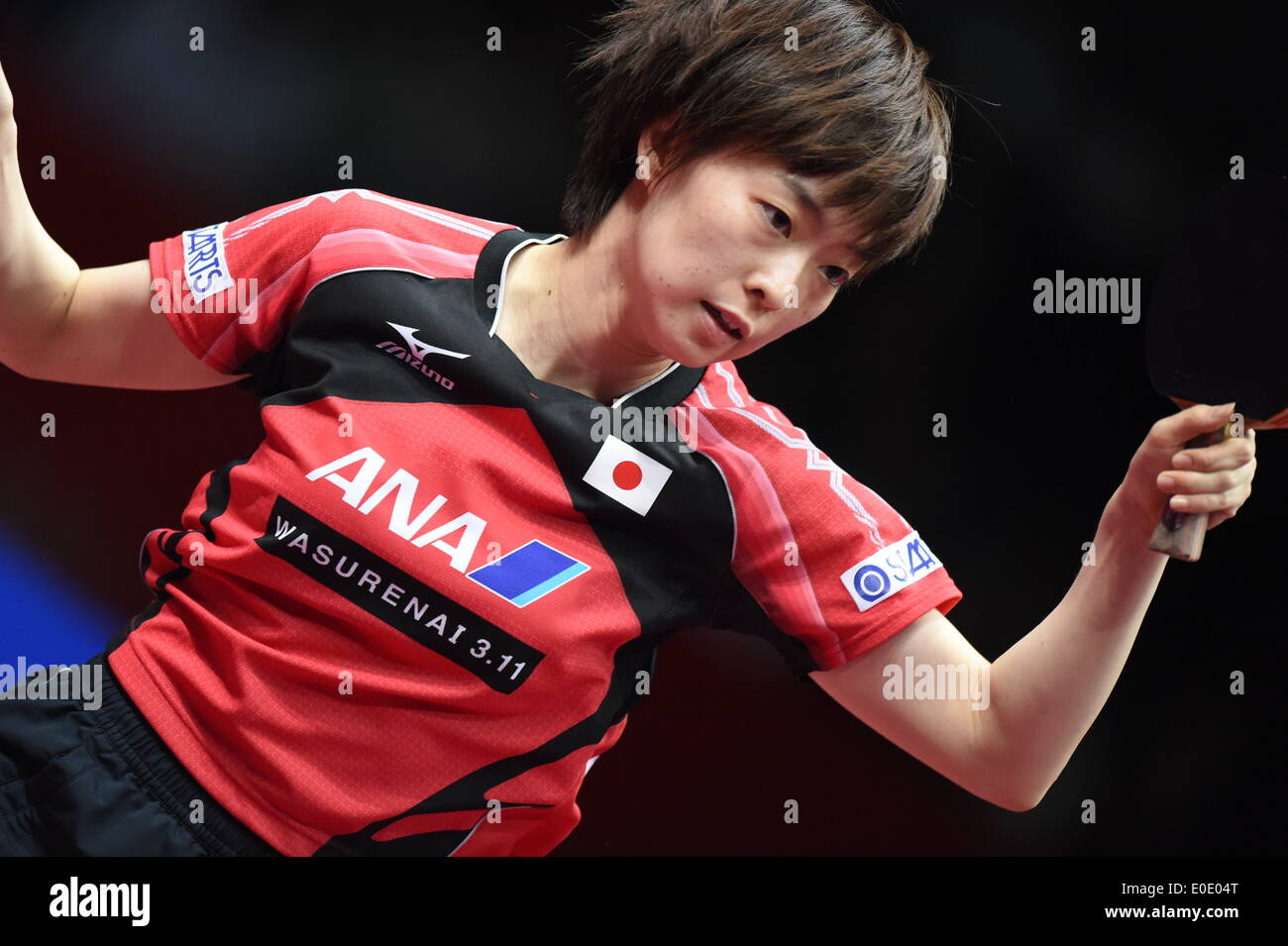 Kasumi Ishikawa (JPN), 4 maggio 2014 - Tennis da tavolo : 2014 World Team Table Tennis Championships donna semifinale partita tra Hong Kong 1-3 Giappone a Yoyogi 1 Palestra a Tokyo in Giappone. (Foto di Hitoshi Mochizuki/AFLO) Foto Stock