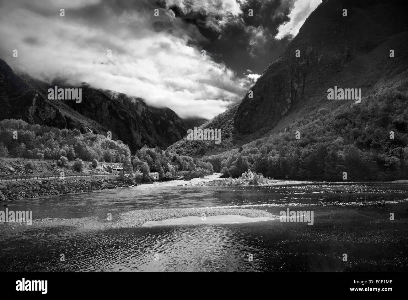 Paesaggio di montagna in Andalsnes, Norvegia Foto Stock