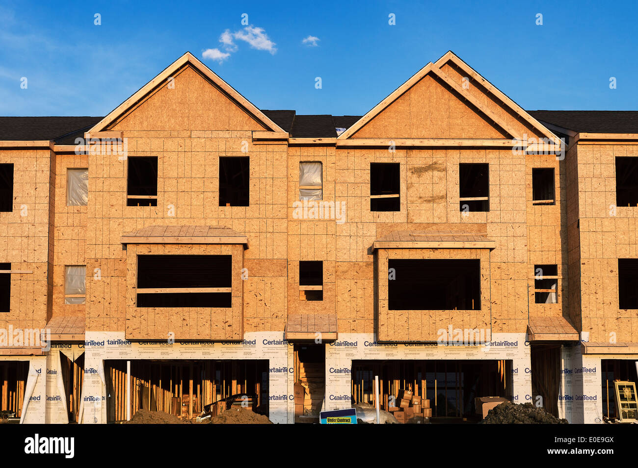 La costruzione di nuovi alloggi, New Jersey, USA. Foto Stock