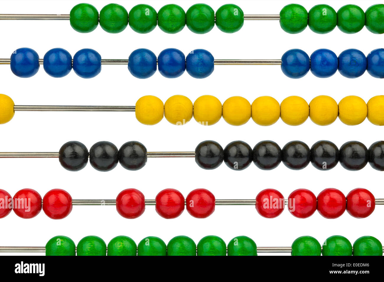 Abacus con perle colorate, foto simbolico per le finanze, calcolo e contabilità, Abakus mit bunten Perlen, Symbolfoto fuer Foto Stock