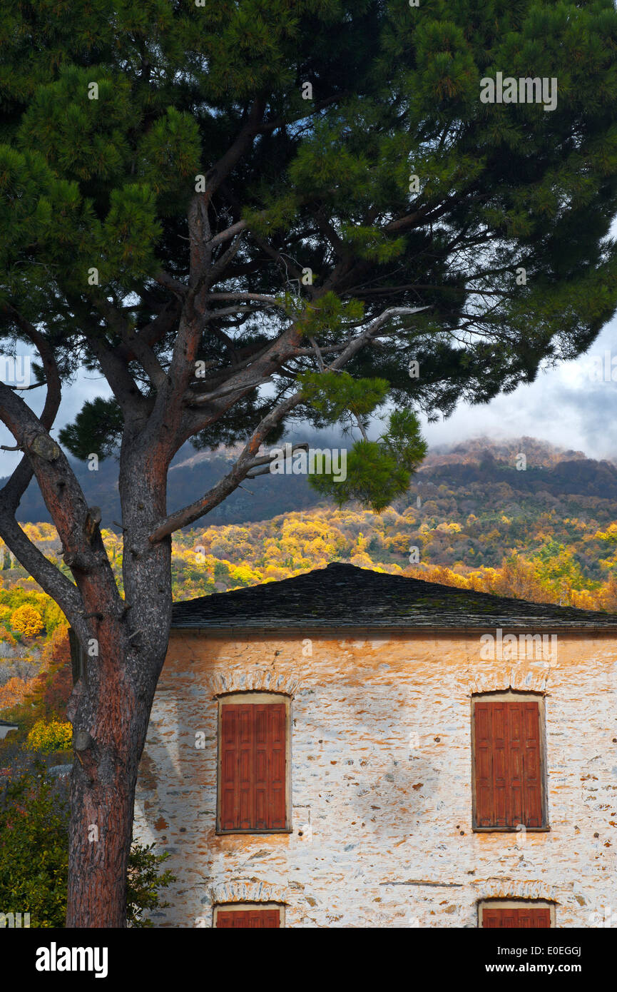 Casa Tradizionale in Agios Georgios (Pelion Peninsula, Tessaglia, Grecia) Foto Stock