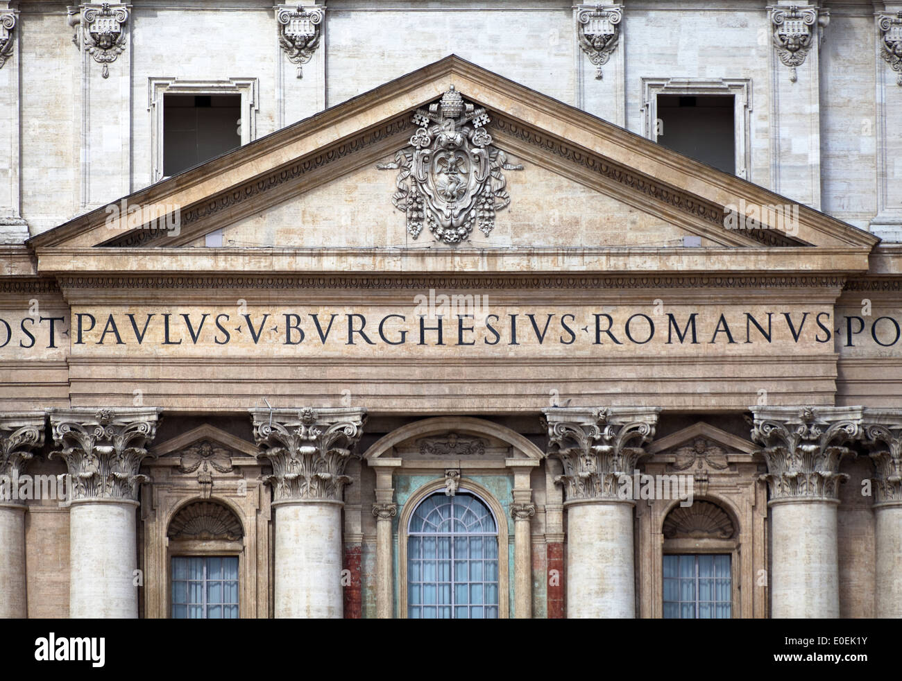 Petersdom, Petersplatz, Vatikan - Basilica di San Pietro e Città del Vaticano Foto Stock