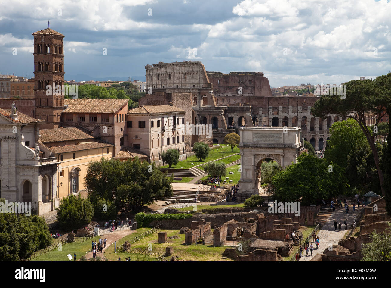 Forum Romanum, Rom, Italien - Forum Romanum, Roma, Italia Foto Stock