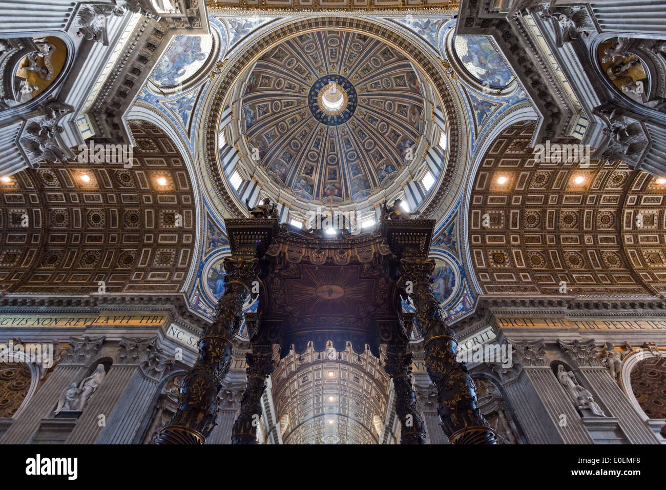 Petersdom, Vatikan - Basilica di San Pietro e Città del Vaticano Foto Stock