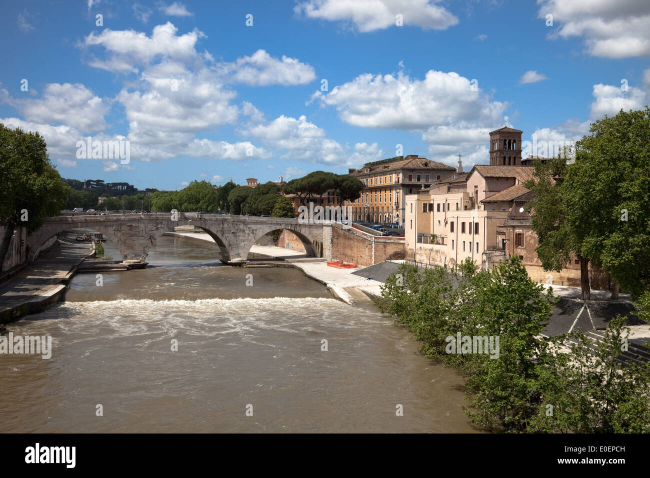 Tiberinsel, Rom, Italien - Isola Tiberina, Roma, Italia Foto Stock