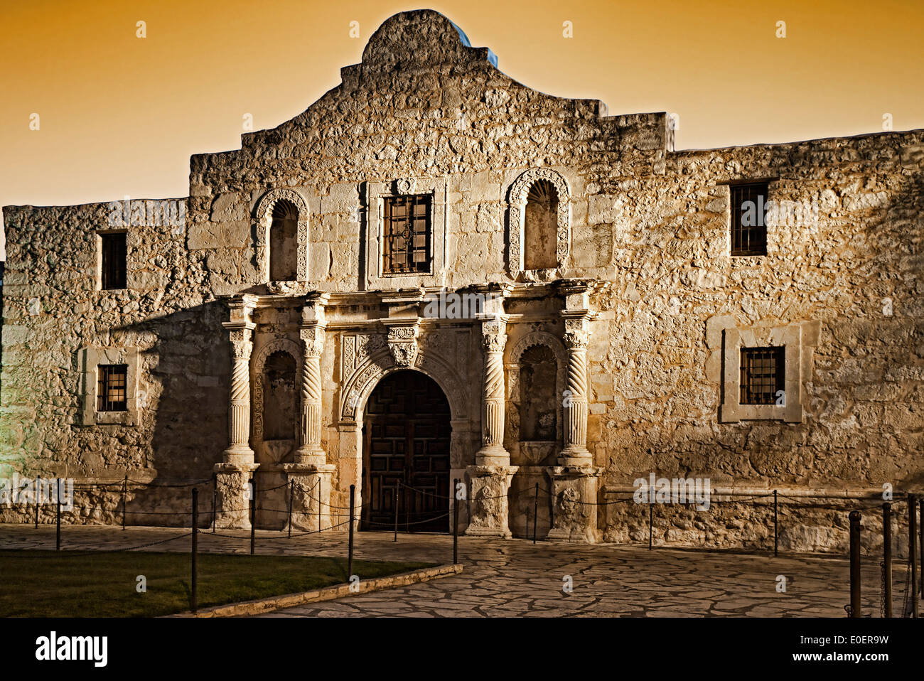 La Alamo (la missione di San Antonio de Valero), San Antonio, Texas, Stati Uniti d'America Foto Stock