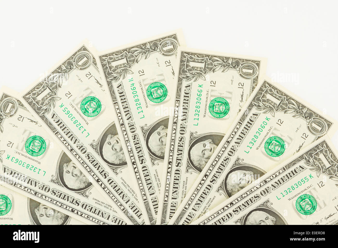 Piastrellabile perfetta e ripetibile 1 fatture del dollaro, valuta statunitense Foto Stock