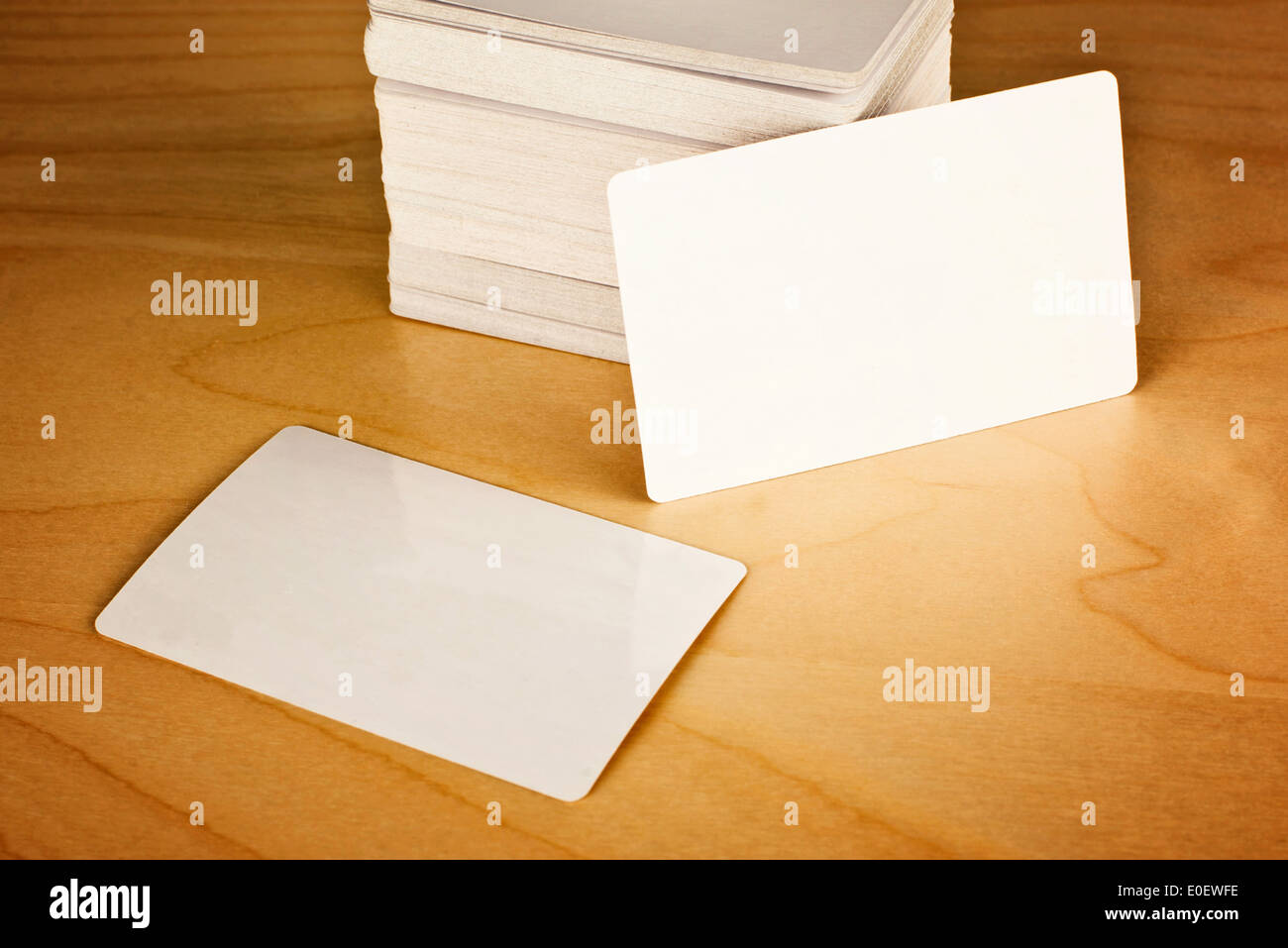 Blank business cards con angoli arrotondati Foto Stock
