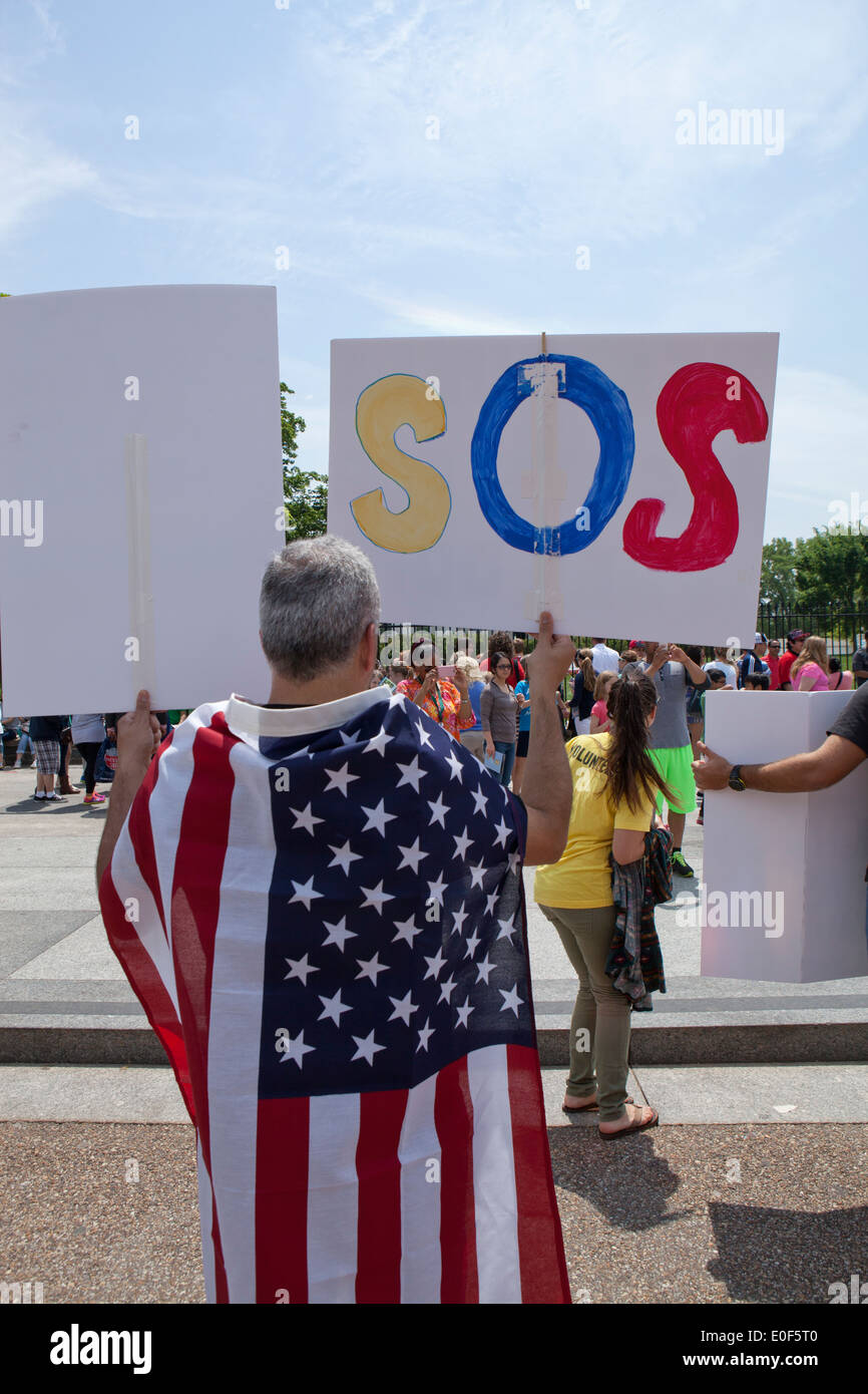 Anti venezuelano protesta del governo di Washington, DC, Stati Uniti d'America Foto Stock