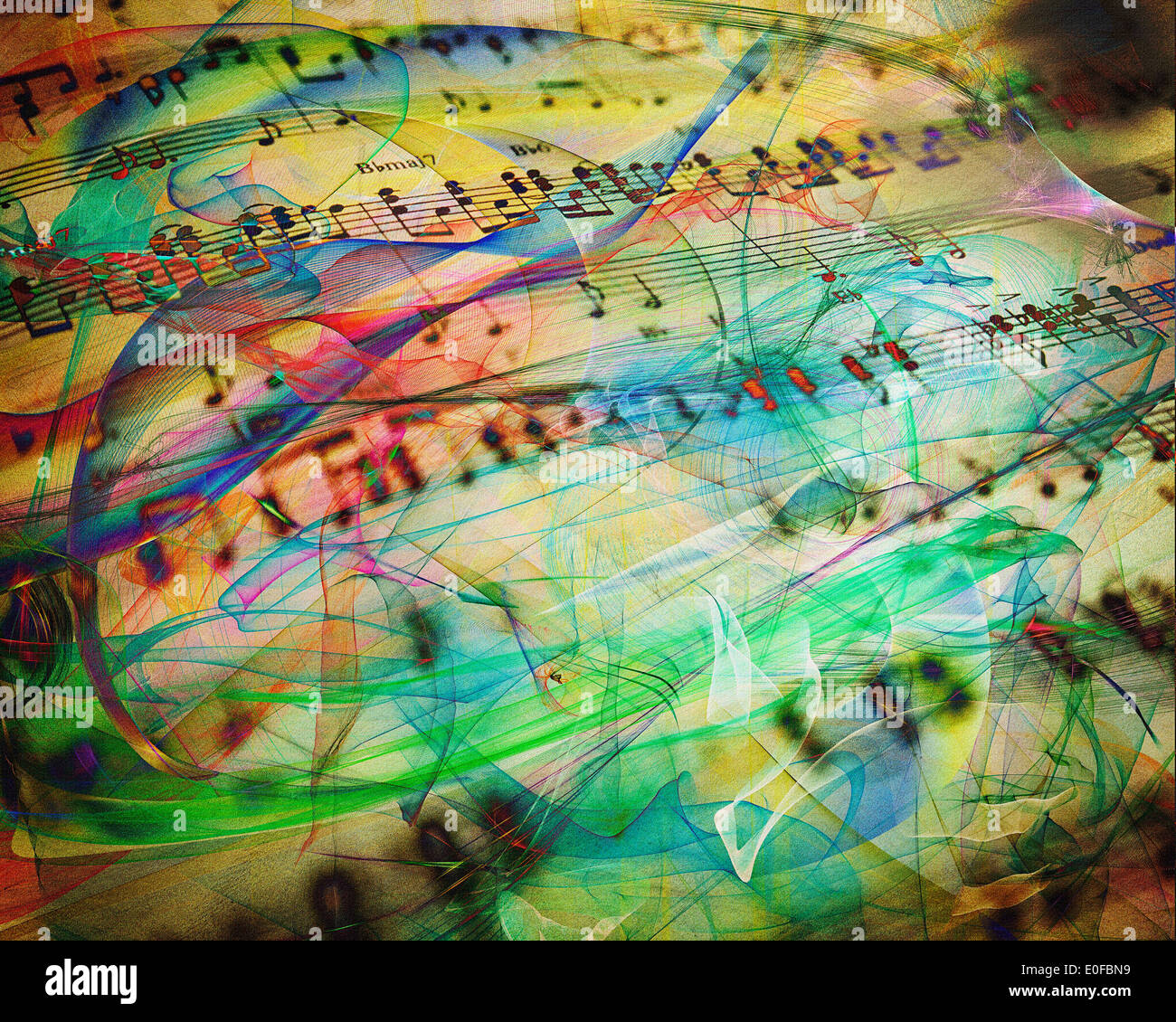 Concetto musicale: Allegretto vivace Foto Stock