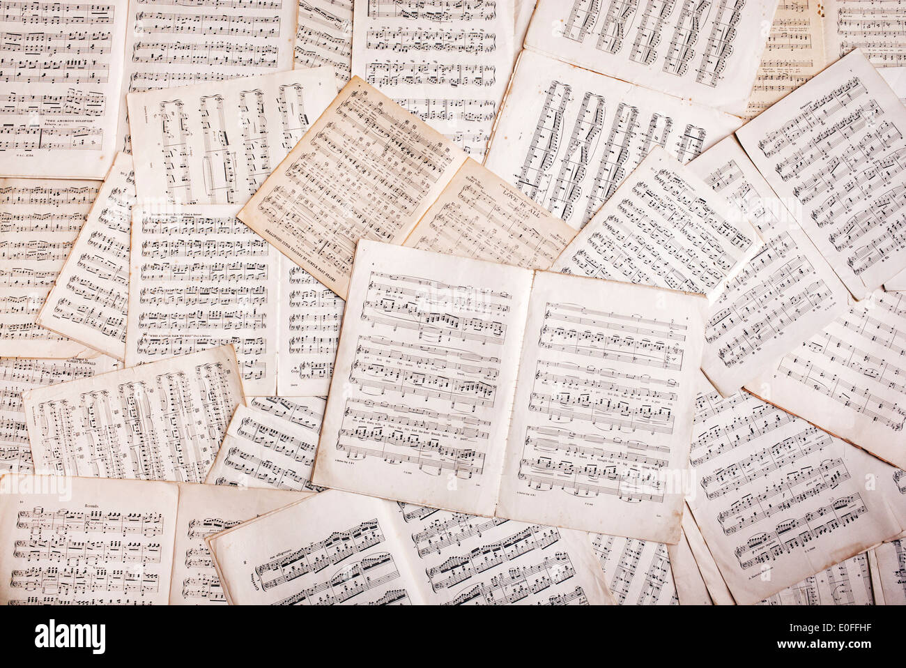 Foglio classico modello di musica Foto Stock