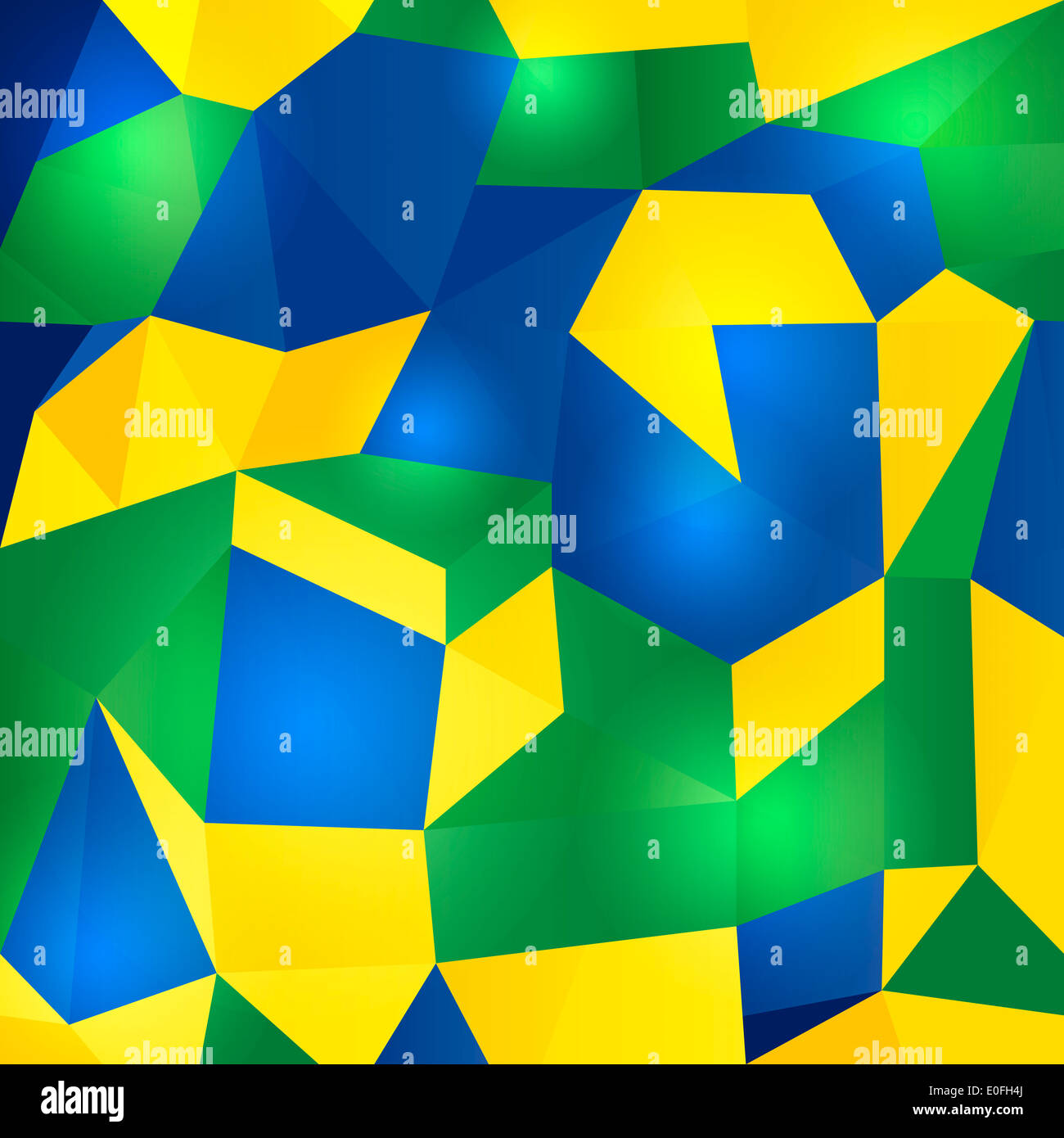 Geometria astratta sfondo con Bandiera Brasile colori. Foto Stock