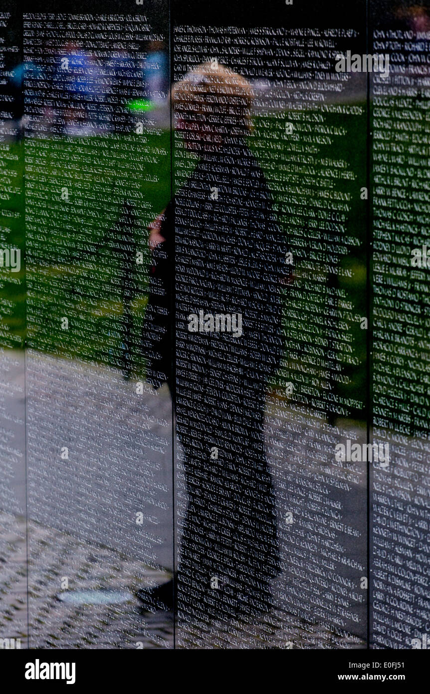 Vietnam Veterans Memorial Washington DC, Stati Uniti Foto Stock