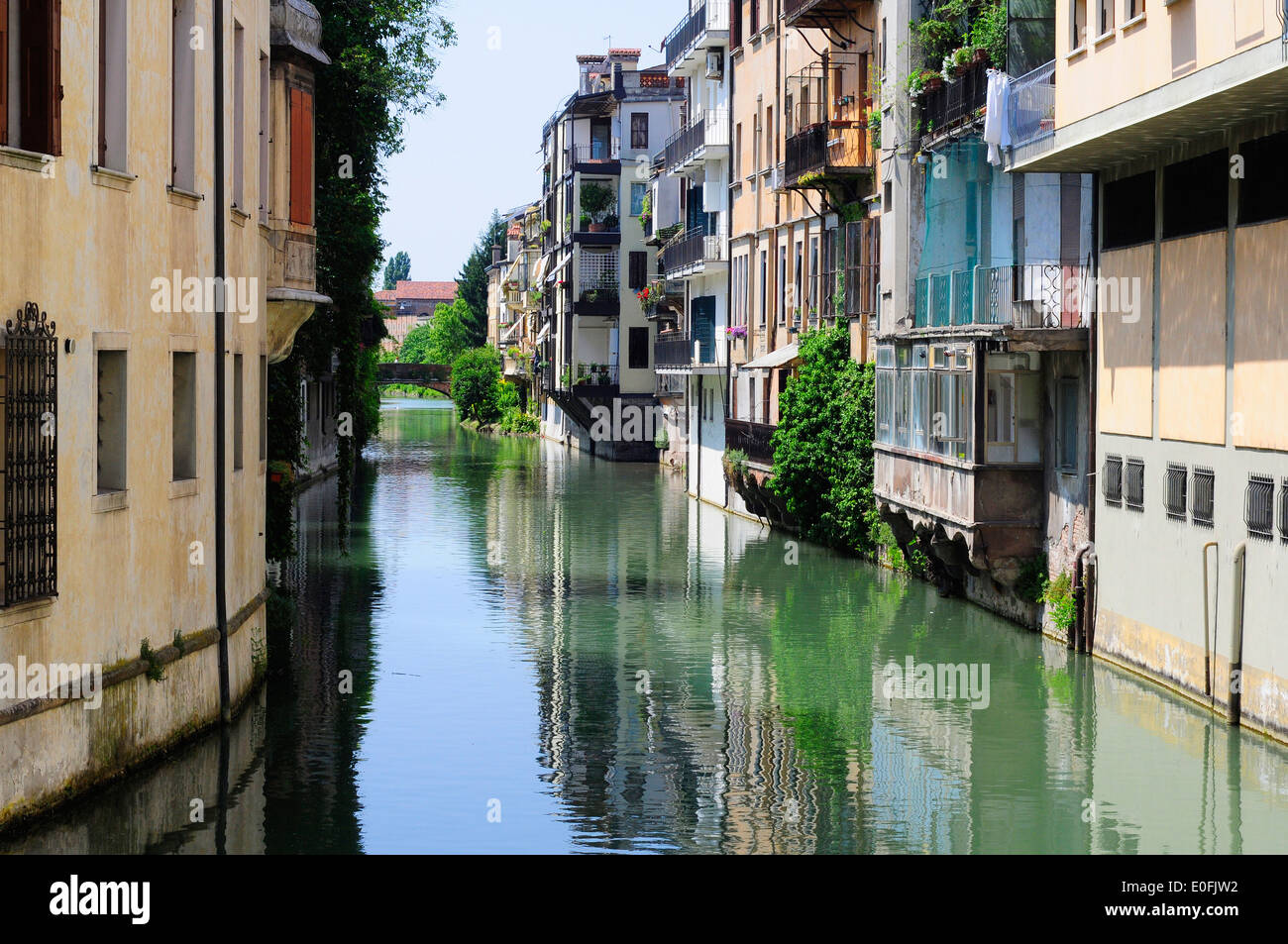 Piccolo fiume a Padova Foto Stock