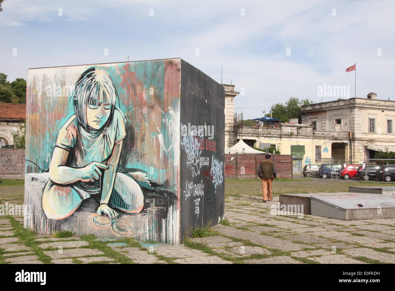 Roma Italia. 11 maggio 2014 Riscarti Fest 2014 internazionale di riciclaggio creativo evento festival a 'La Citta dell'Altra Economia' nel quartiere Testaccio di Roma Italia. Credito: Gari Wyn Williams / Alamy Live News Foto Stock