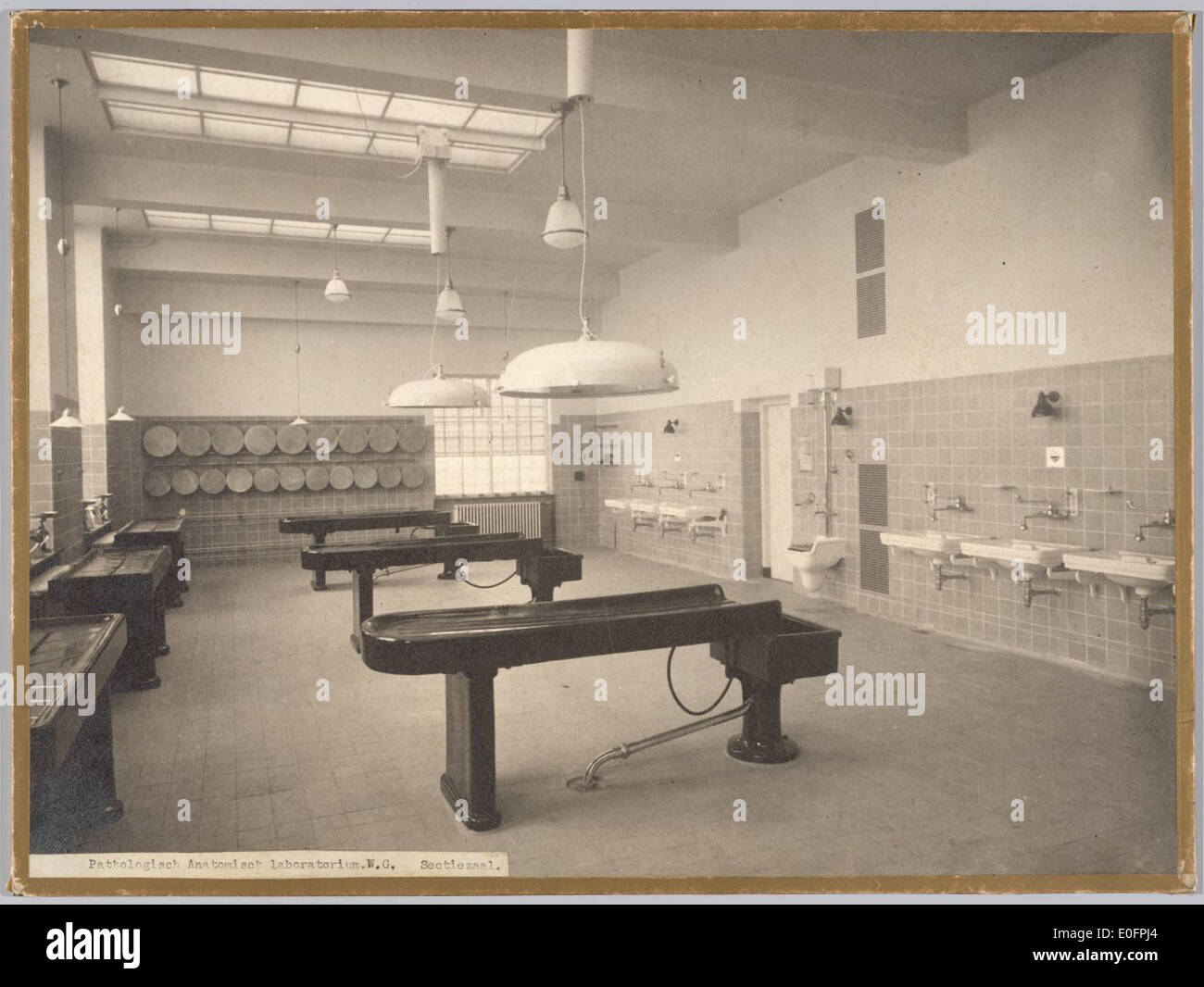 Il laboratorio di patologia anatomica, noto anche come Pathologisch Anatomisch Laboratorium, è dedicato allo studio della patologia e delle malattie anatomiche. Questo laboratorio storico ha svolto un ruolo fondamentale nel progresso della scienza medica. Foto Stock