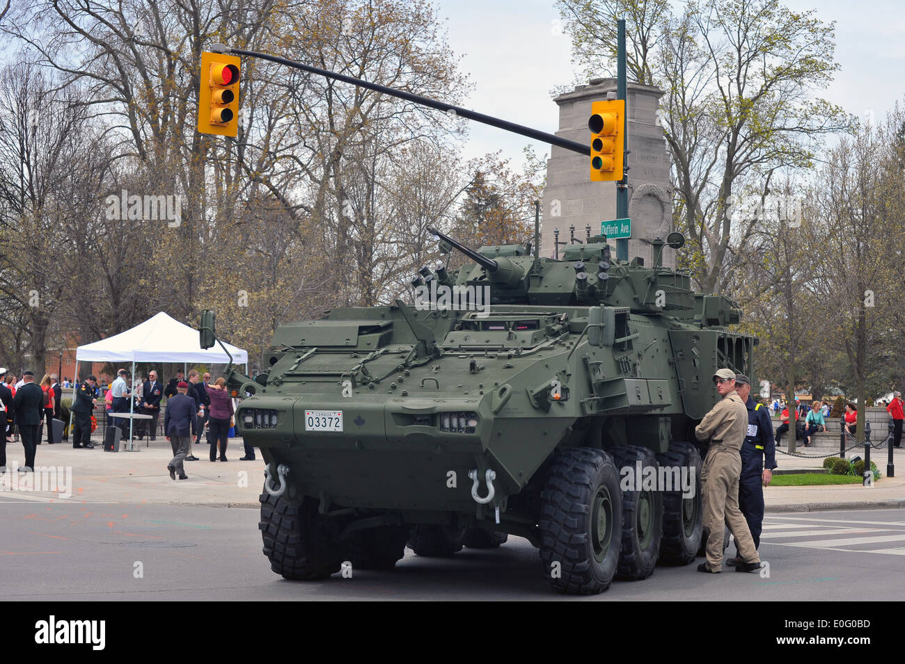 Immagini dalla Canadian National giorno di onore che si è tenuta a Londra, Ontario per ricordare i canadesi che morirono combattendo in Afghanistan. Foto Stock