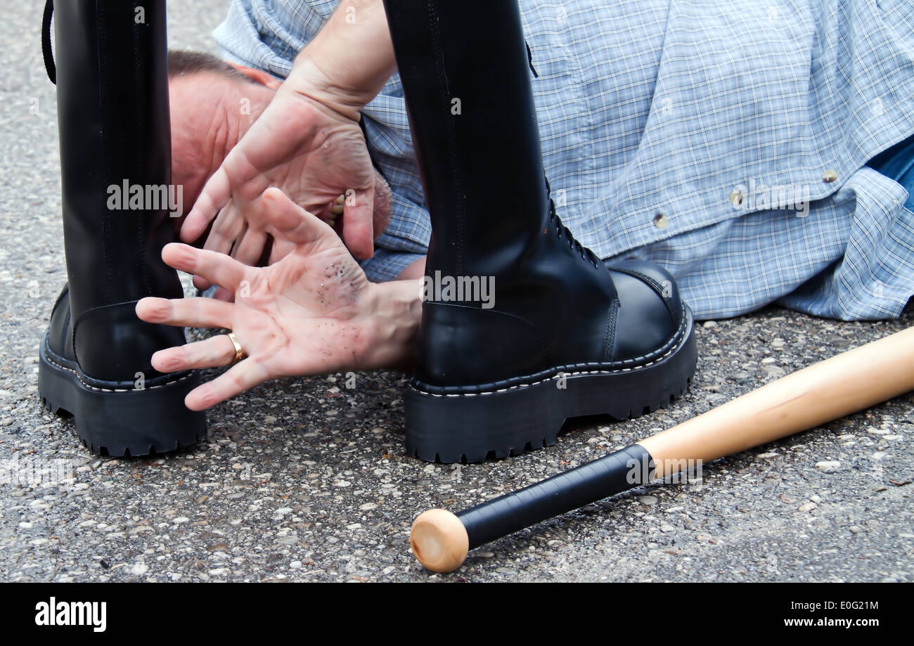 Immagine simbolica di nazisti, skinheads e destra radicalismo, Symbolbild fuer nazista, Skinheads und Rechtsradikalismus Foto Stock