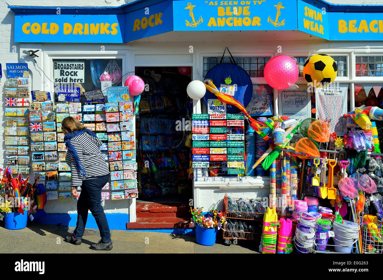 Esterno del mare regali Broadstairs Foto Stock