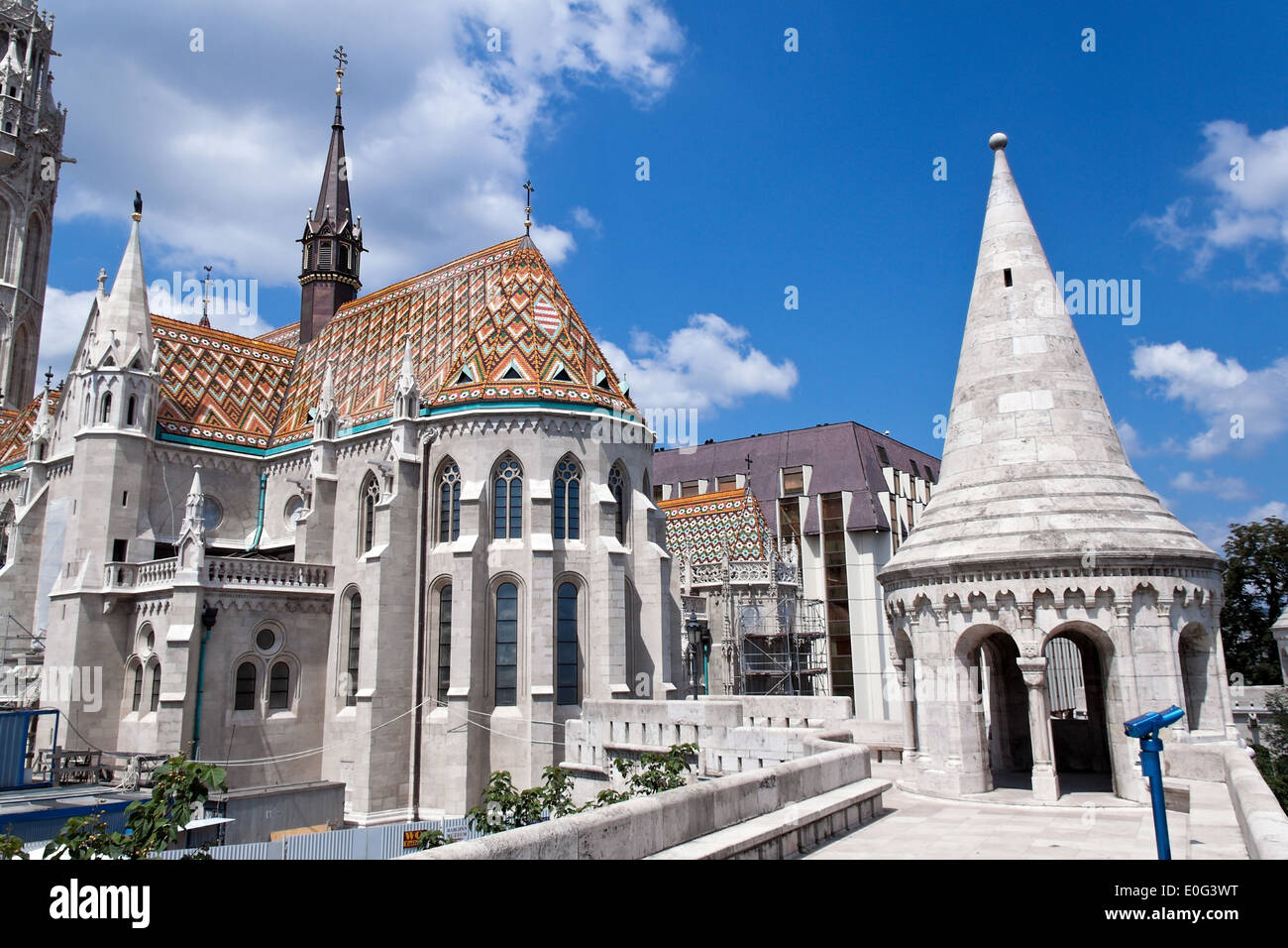 L'Europa, Ungheria, Budapest, Matthias la chiesa. Vista sulla città, Europa, Ungarn, Matthiaskirche. Stadtansicht Foto Stock