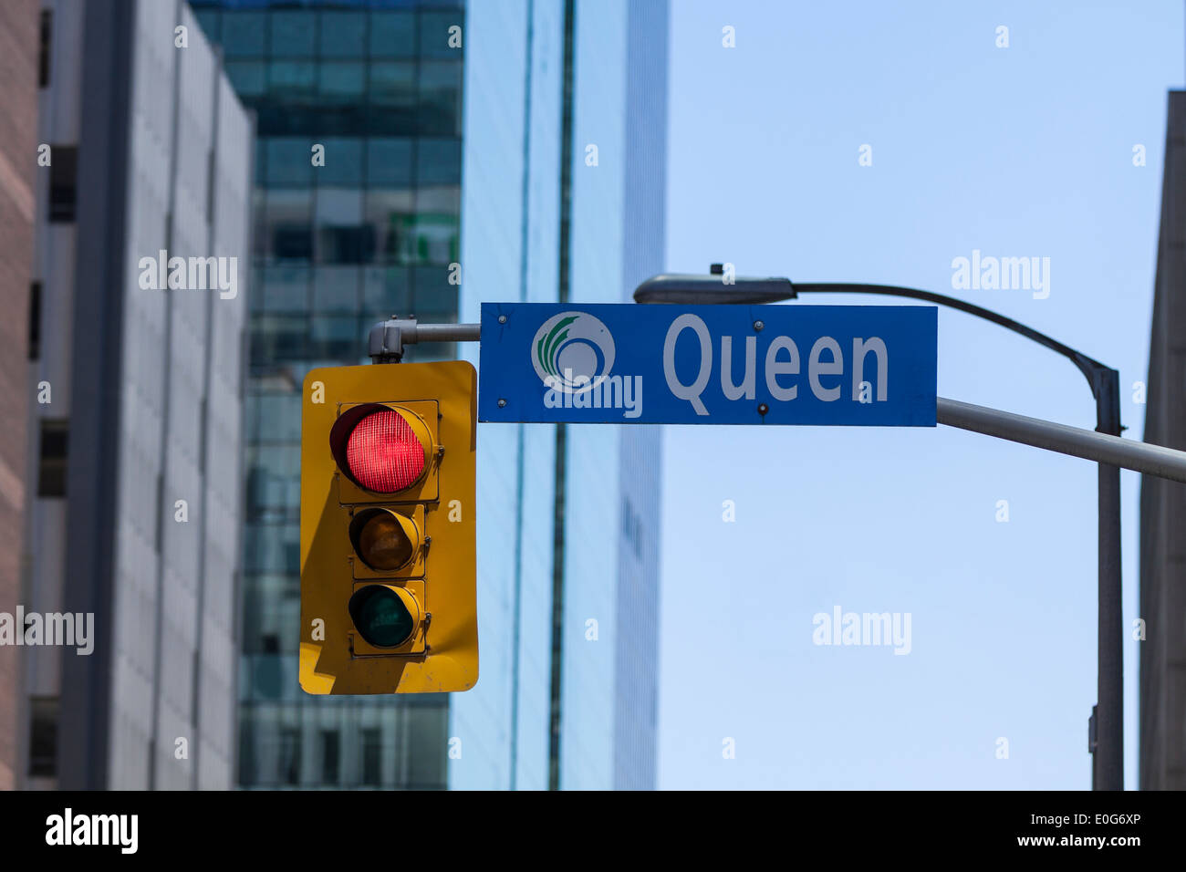 Queen street post segno di Ottawa in Canada. Foto Stock