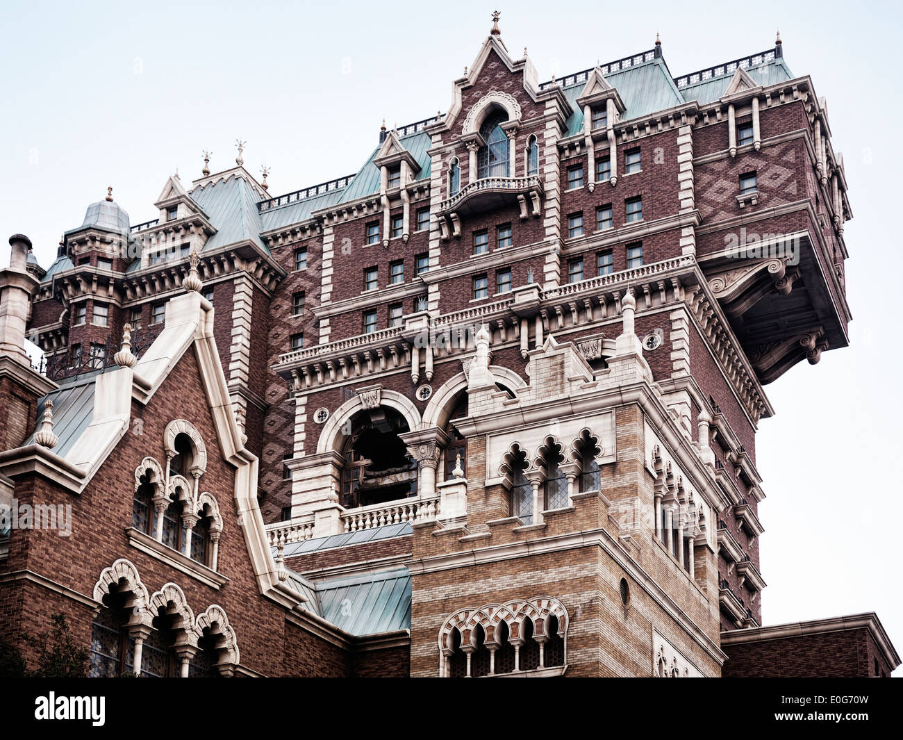 Torre del Terrore edificio di attrazione particolare in American Waterfront, Tokyo Disneysea. Il Giappone. Foto Stock