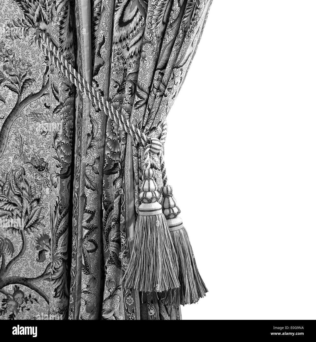 Tenda con un ornamento in bianco e nero Foto Stock