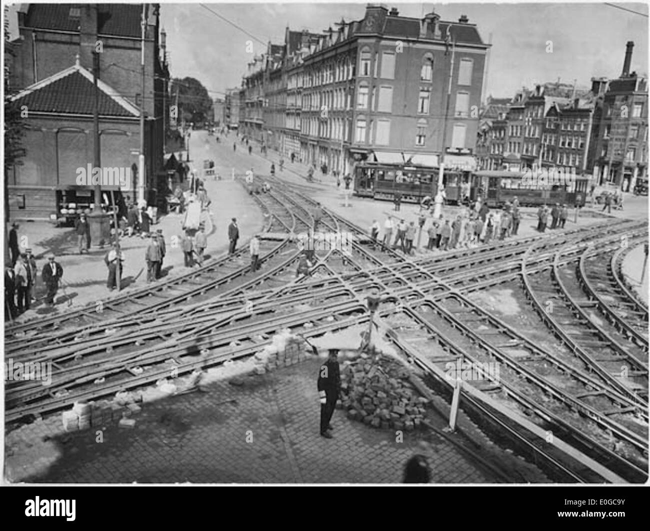 Propri lavori in Rozengracht/Marnixstraat in Amsterdam 1928 Foto Stock