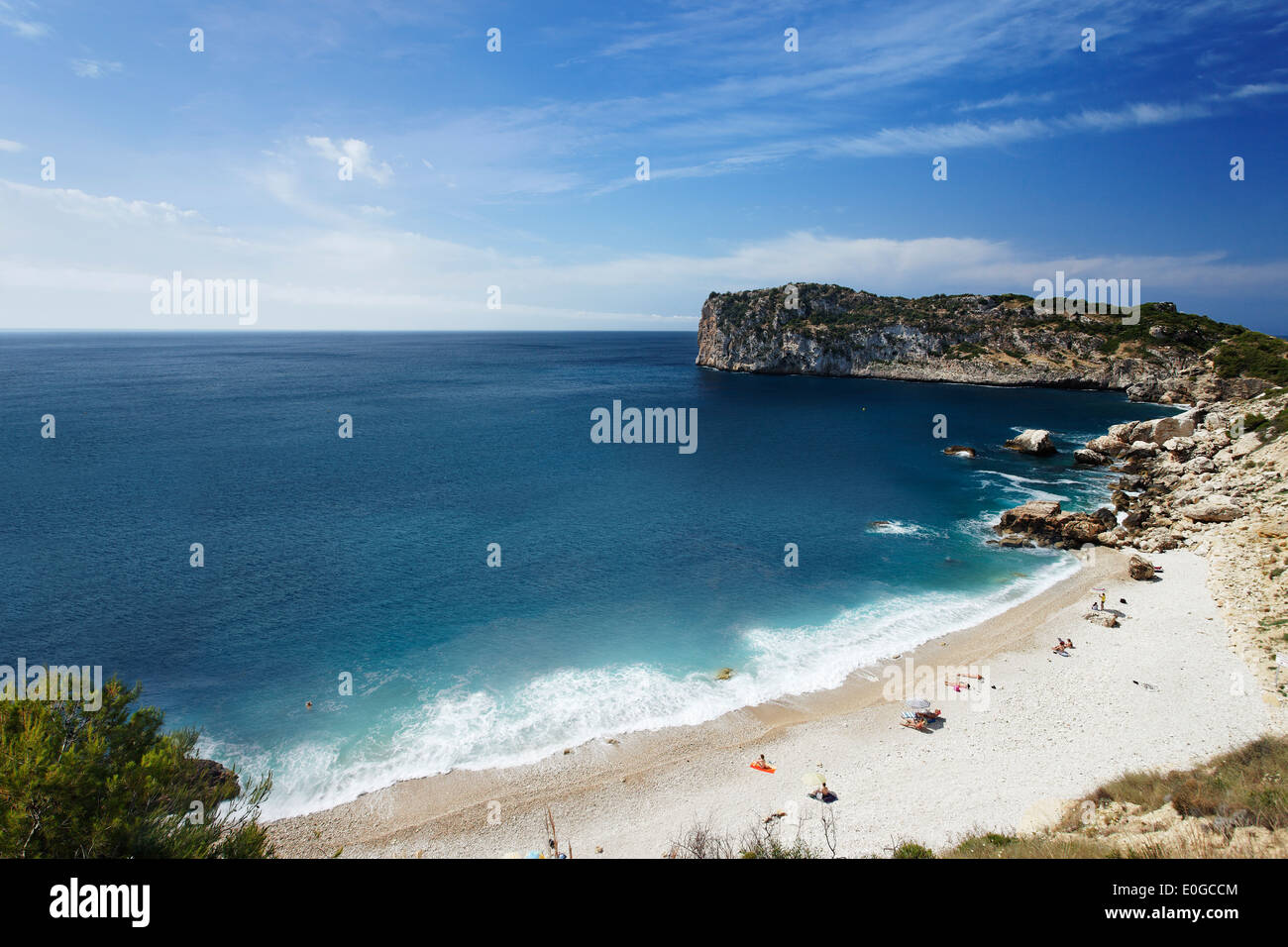 Playa La Granadella, Javea, PROVINCIA Alicante, Spagna Foto Stock