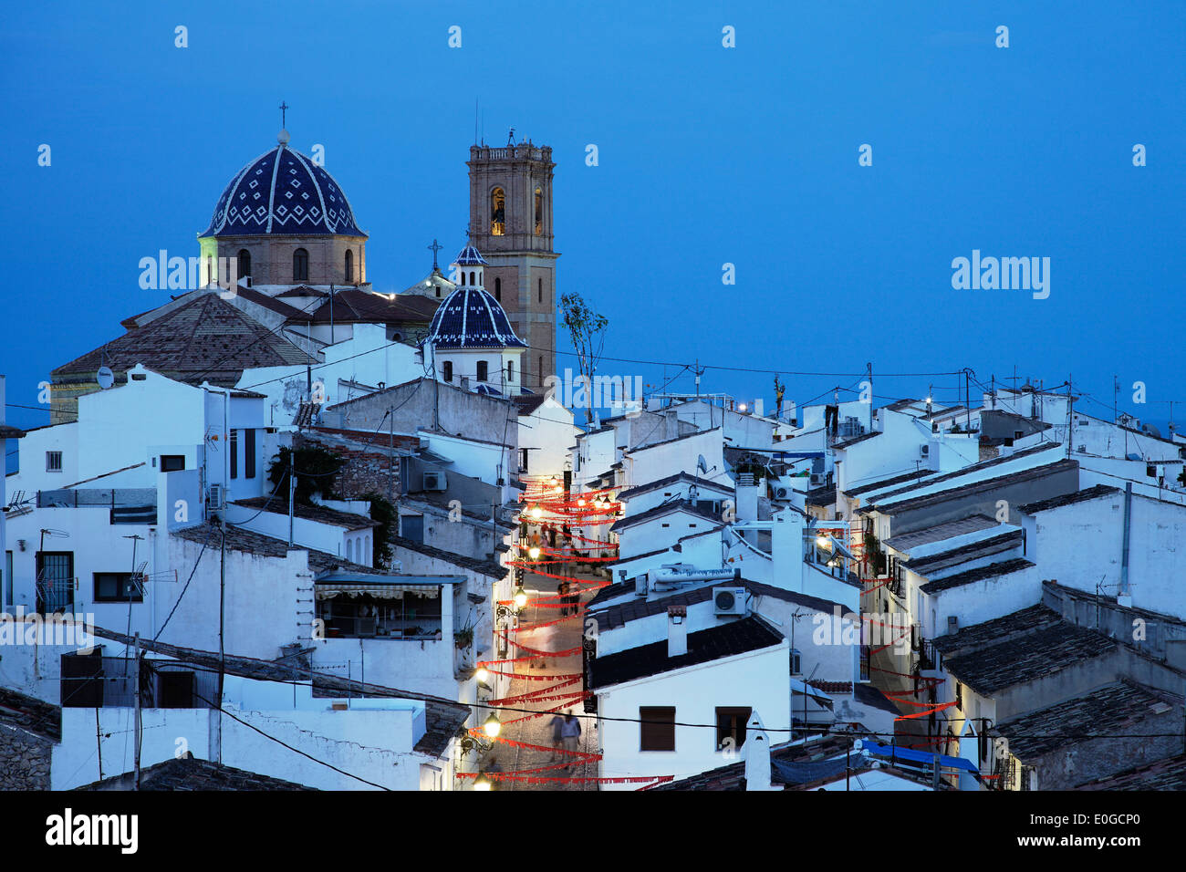 Nuestra Senora del Consuelo chiesa, città vecchia, Altea, PROVINCIA Alicante, Spagna Foto Stock